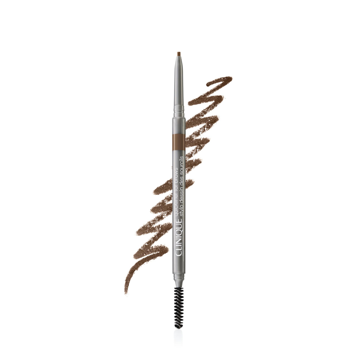 Clinique Quickliner front view showing compact pencil design and brand benefit