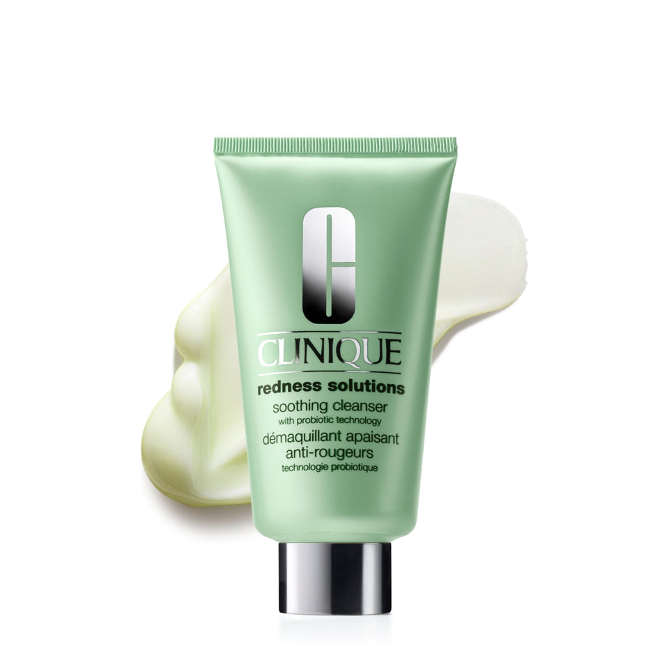 Clinique jar front view showing gentle cleanser and calming design for redness-prone skin