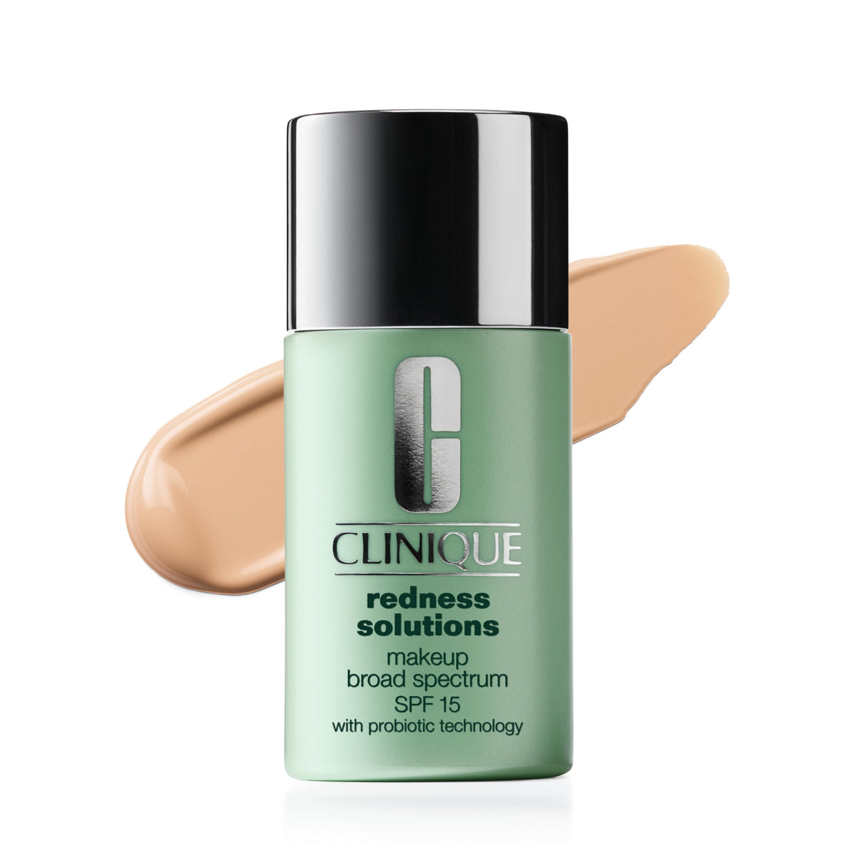 Clinique front packaging showing bottle and label, clear product information benefit