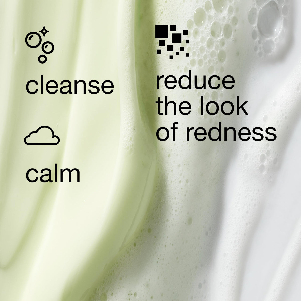 Clinique protective base applied to skin illustrating redness-correcting, priming effect