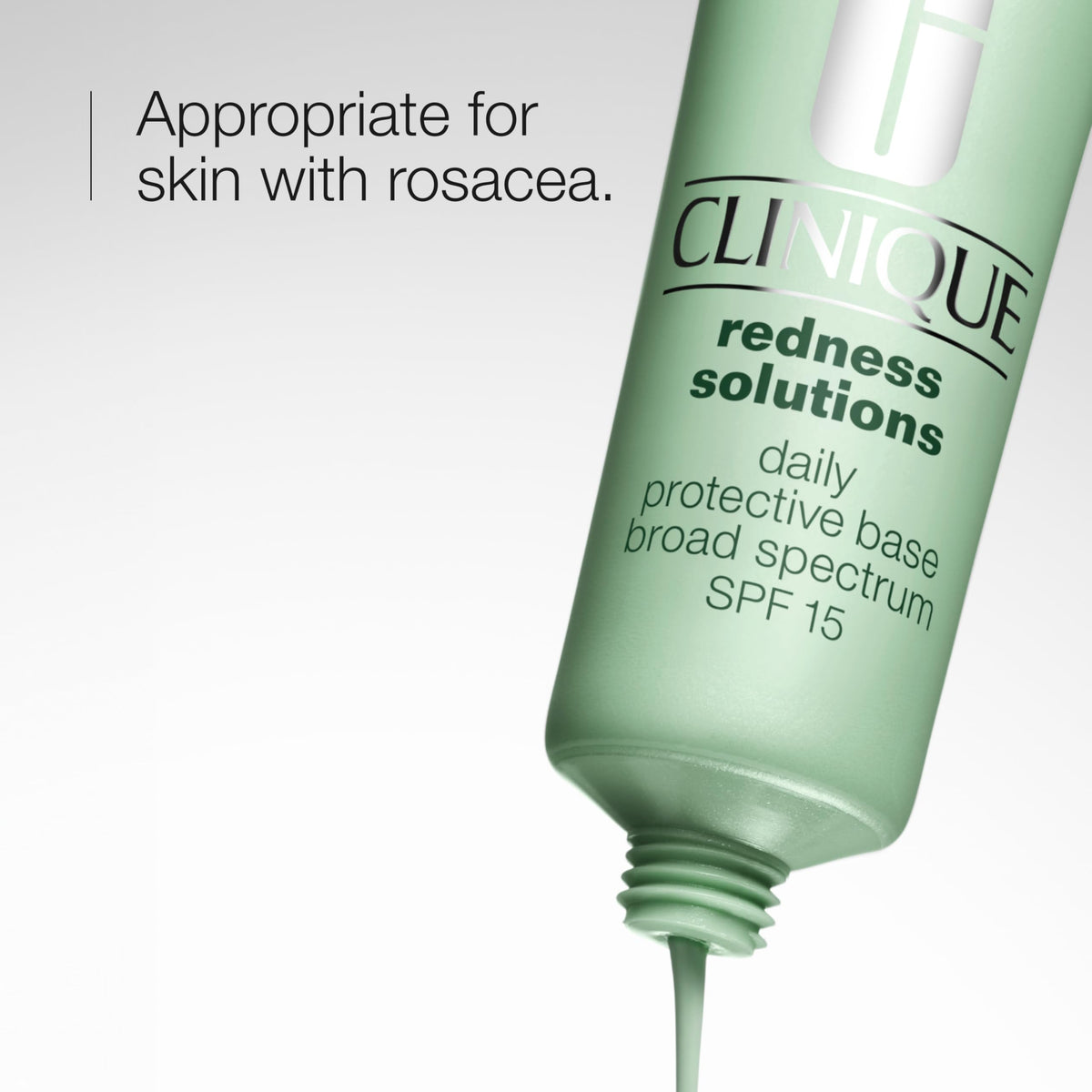 Clinique redness solutions texture close-up revealing sheer green primer finish