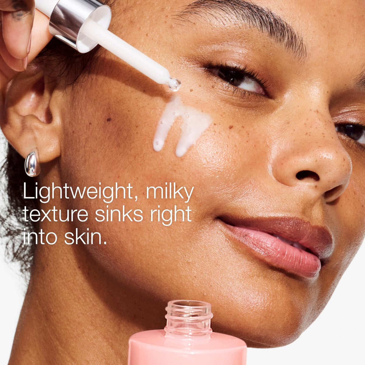 Clinique serum under moisturizer showcasing layering compatibility benefit