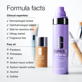 Clinique bottle held in hand showing 1.25 fl oz scale and portability