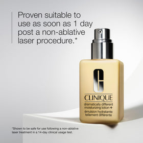 Clinique travel-size versus full-size comparison demonstrating value and convenience