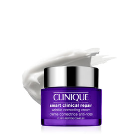 Clinique front jar showing product and brand benefit of smoothing skin