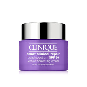 Clinique product front packaging showing label and brand benefits