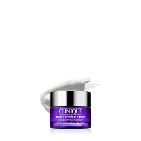 Clinique mini jar front view showing brand and compact travel benefit