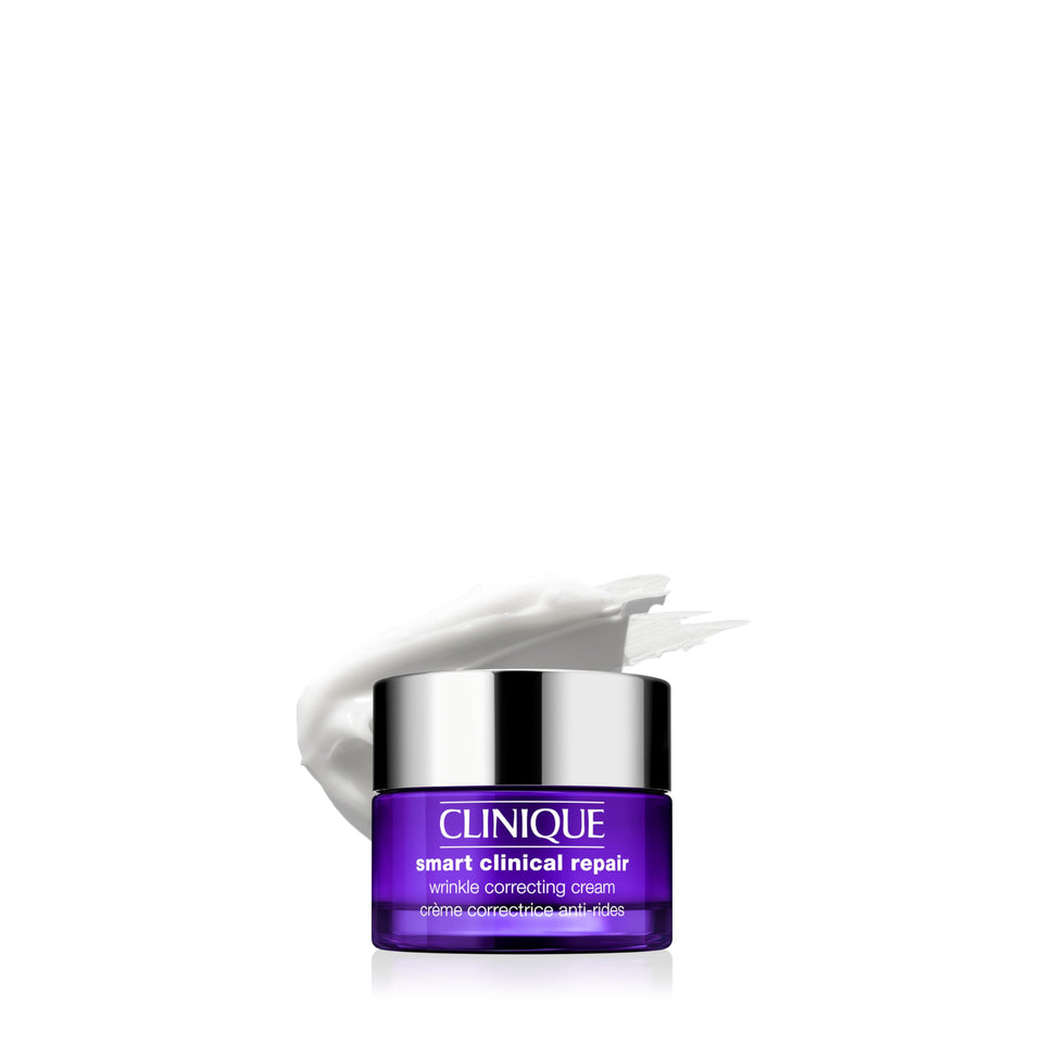 Clinique mini jar front view showing brand and compact travel benefit