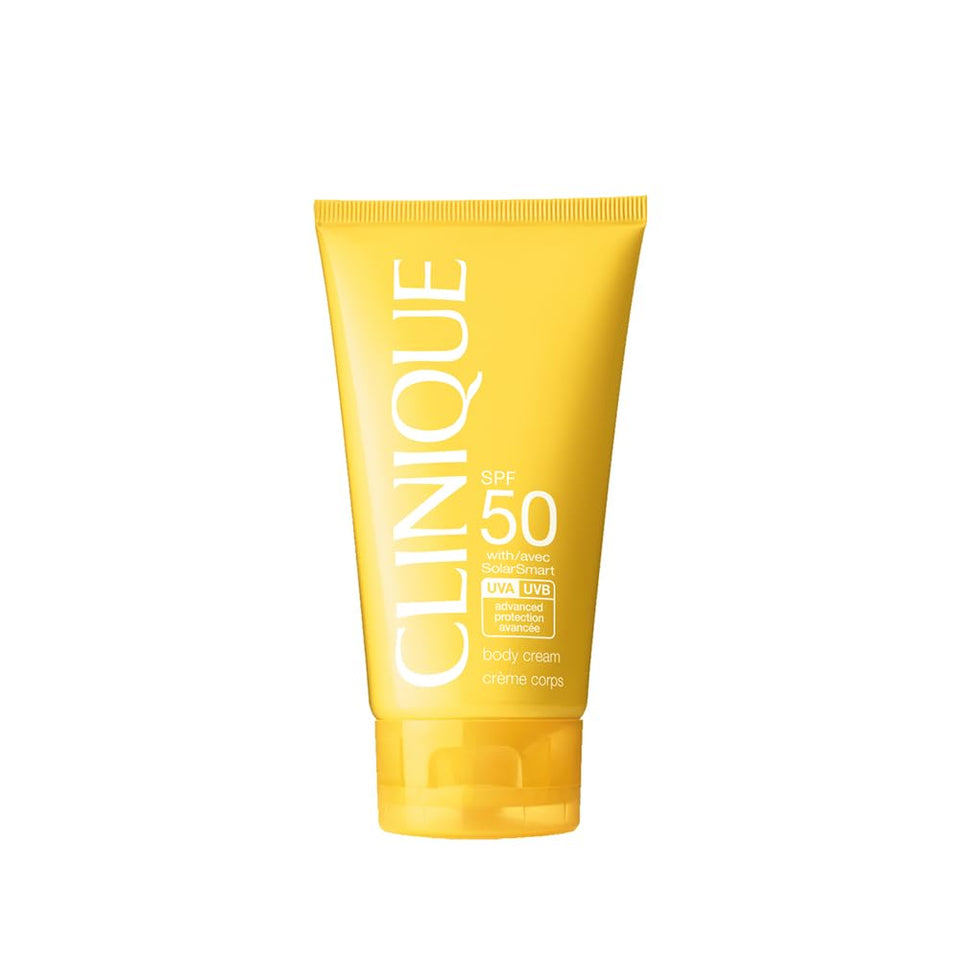 Clinique SPF 50 front packaging showing tube and label for clear protection