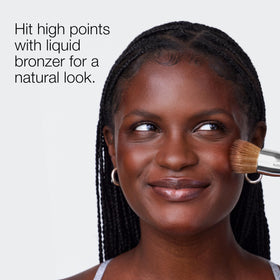 Clinique before and after face image showing natural sun-kissed radiance