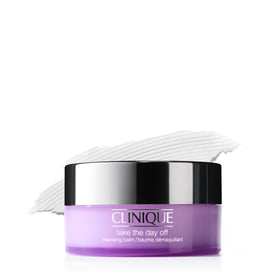 Clinique jar front view showing product and clean design for effective makeup removal