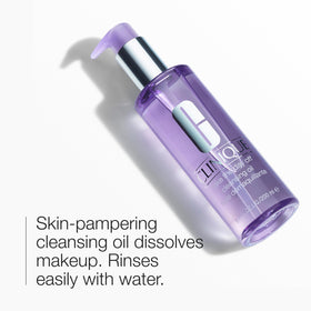 Clinique pump dispenser detail highlighting convenient pump design for controlled product dispense