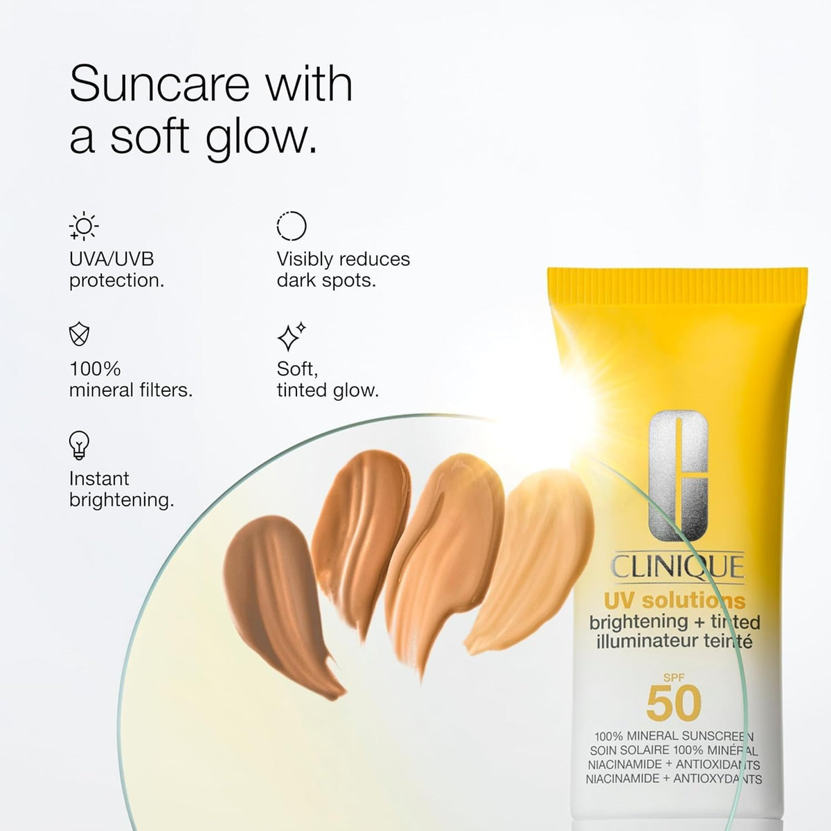 Clinique close-up of creamy tinted texture demonstrating smooth blend