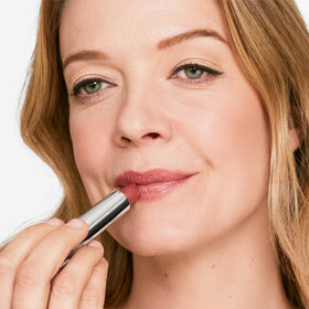Clinique texture swatch on skin showing smooth glide and hydrating finish benefit