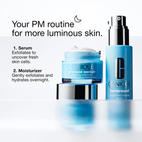 Clinique jar on bathroom nightstand illustrating effortless inclusion in nightly routine
