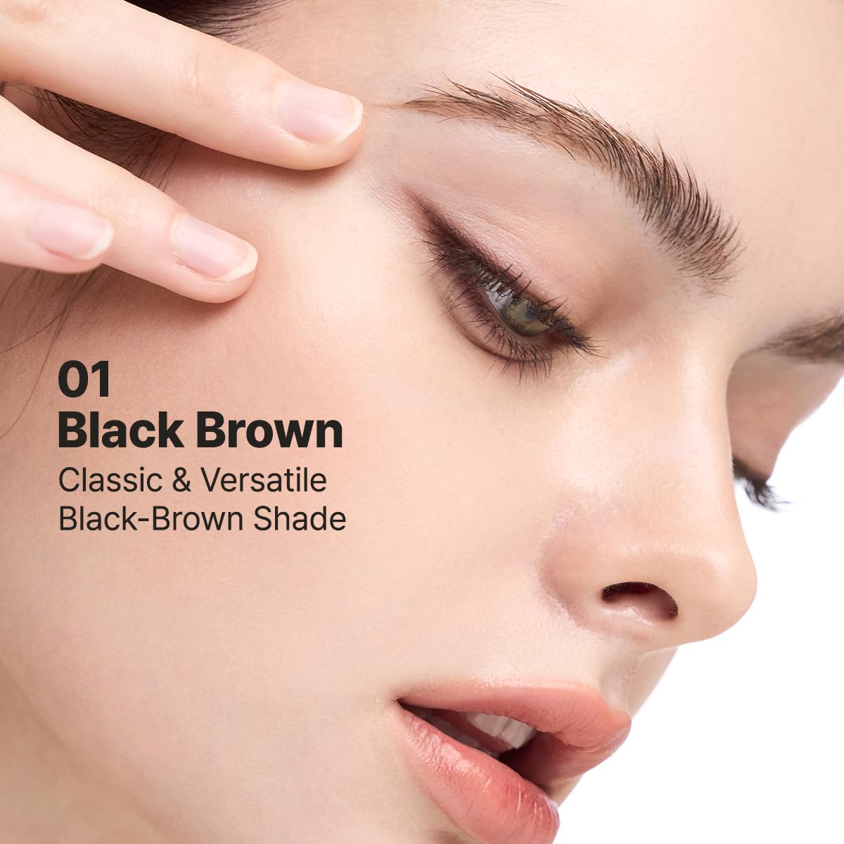 CLIO PROFESSIONAL texture swipe of black brown pigment showing rich payoff