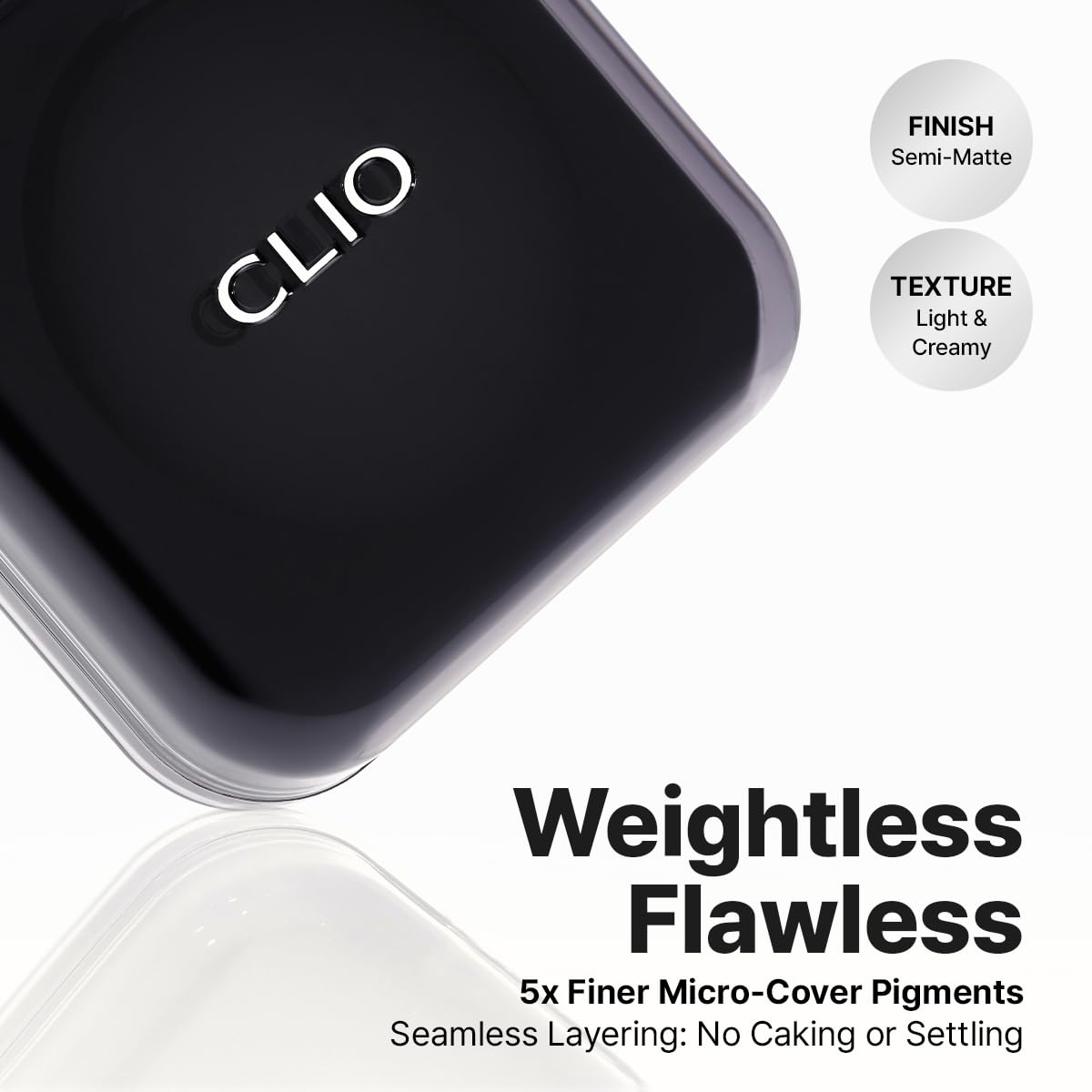 CLIO PROFESSIONAL compact held in hand illustrating size and portability benefit