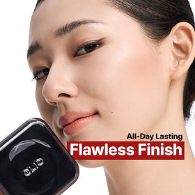 CLIO open cushion with puff showing creamy formula and easy application