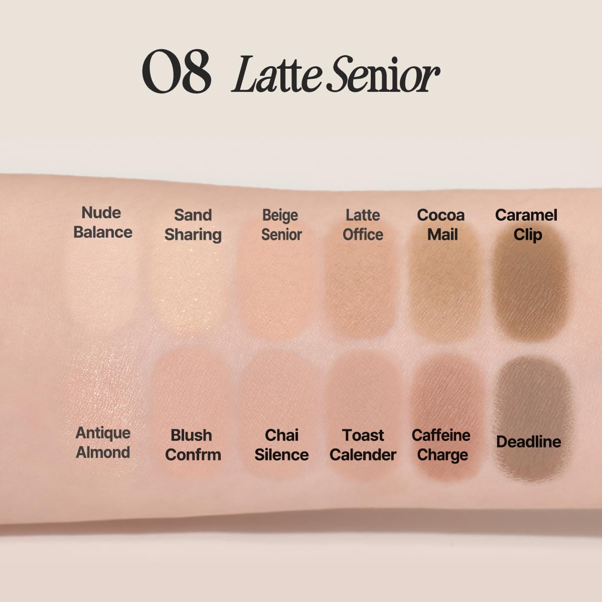 CLIO PROFESSIONAL matte shades swatched to show blendable, soft transition tones