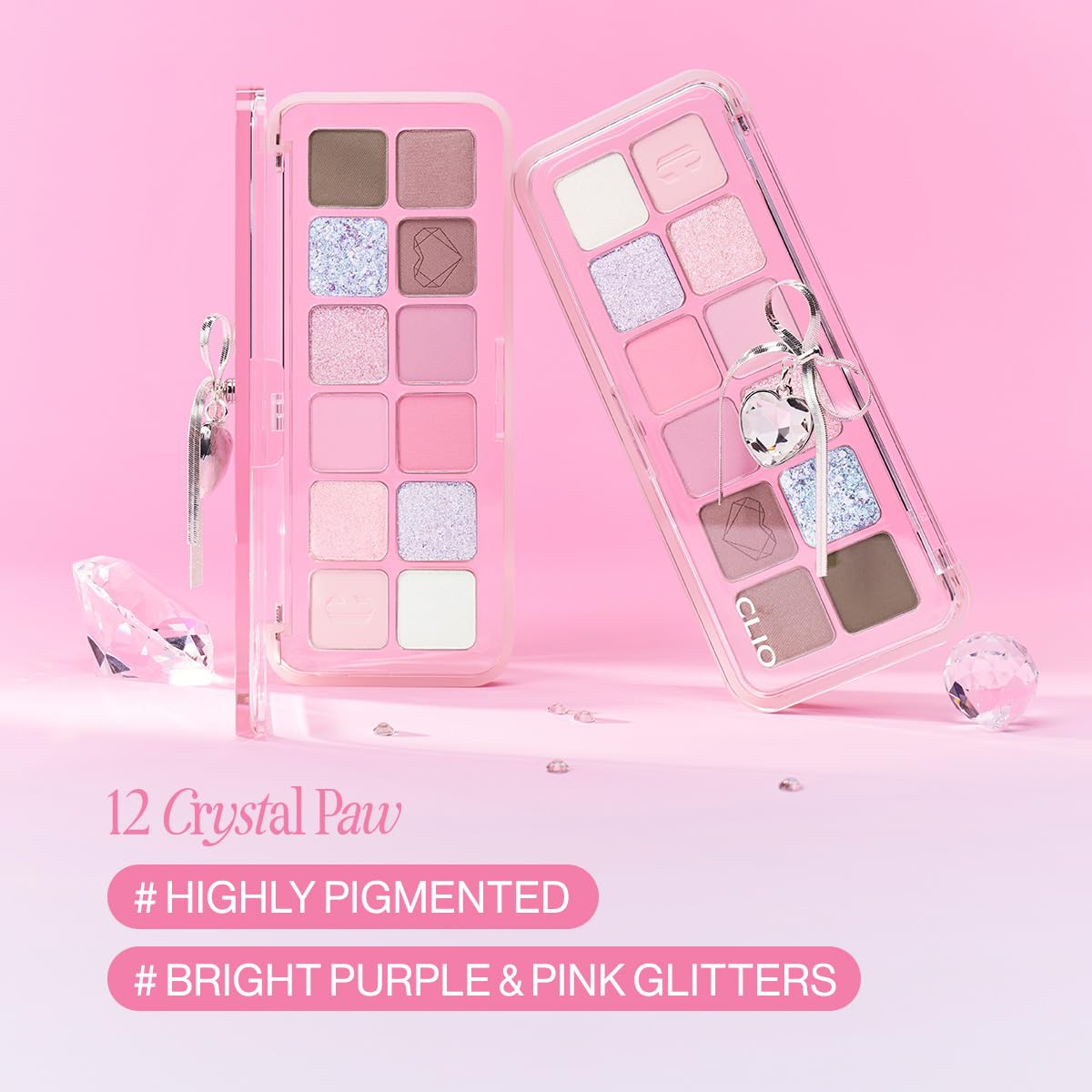 CLIO PROFESSIONAL open palette pan view showing all 12 shades for versatile daily looks