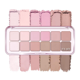 CLIO PROFESSIONAL palette front view showing 12 cool mauve neutral shades for versatile looks