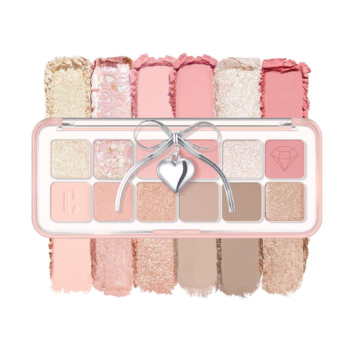 CLIO PROFESSIONAL open palette front view showing all 12 shades and balanced finishes