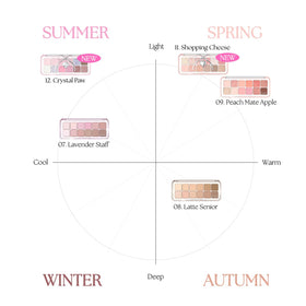 CLIO PROFESSIONAL model wearing palette look illustrating natural daytime-to-evening versatility