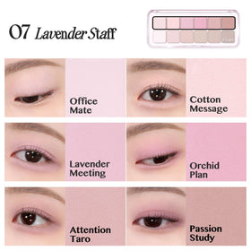 CLIO PROFESSIONAL brush applying shadow to lid demonstrating low-fallout controlled layering