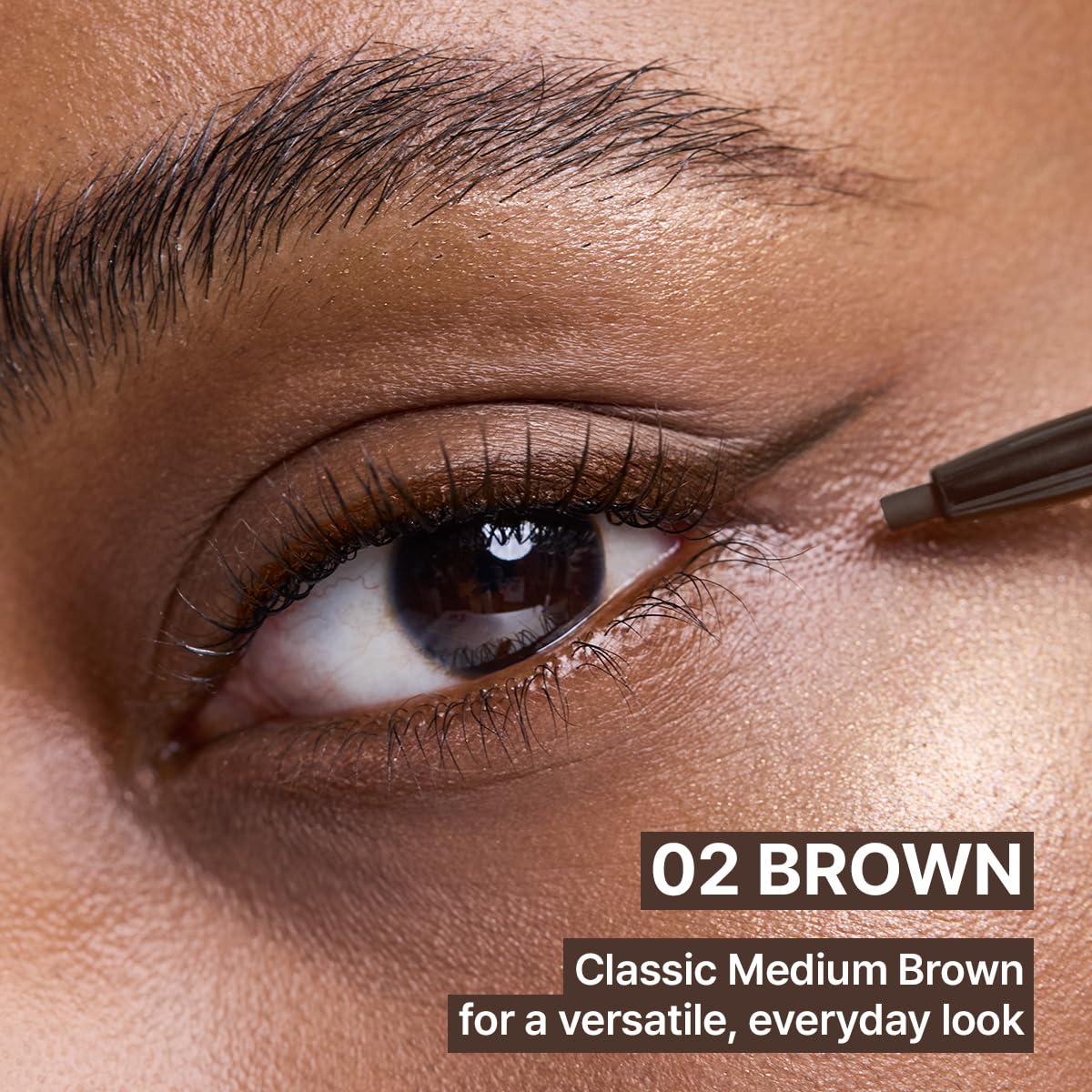 CLIO PROFESSIONAL brown swatches on arm demonstrating rich payoff and smudge-resistant finish