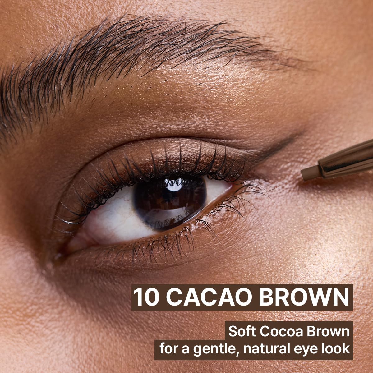 CLIO PROFESSIONAL cacao brown swatch showing smooth glide and color payoff