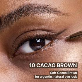 CLIO PROFESSIONAL cacao brown swatch showing smooth glide and color payoff
