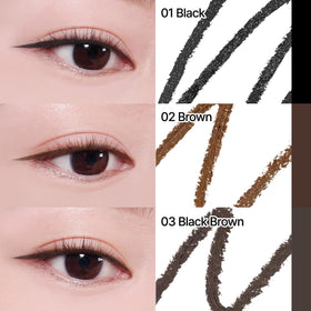 CLIO PROFESSIONAL pencil being used to draw a precise winged line