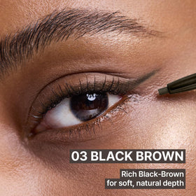 CLIO PROFESSIONAL smooth liner swatch on skin demonstrating even payoff