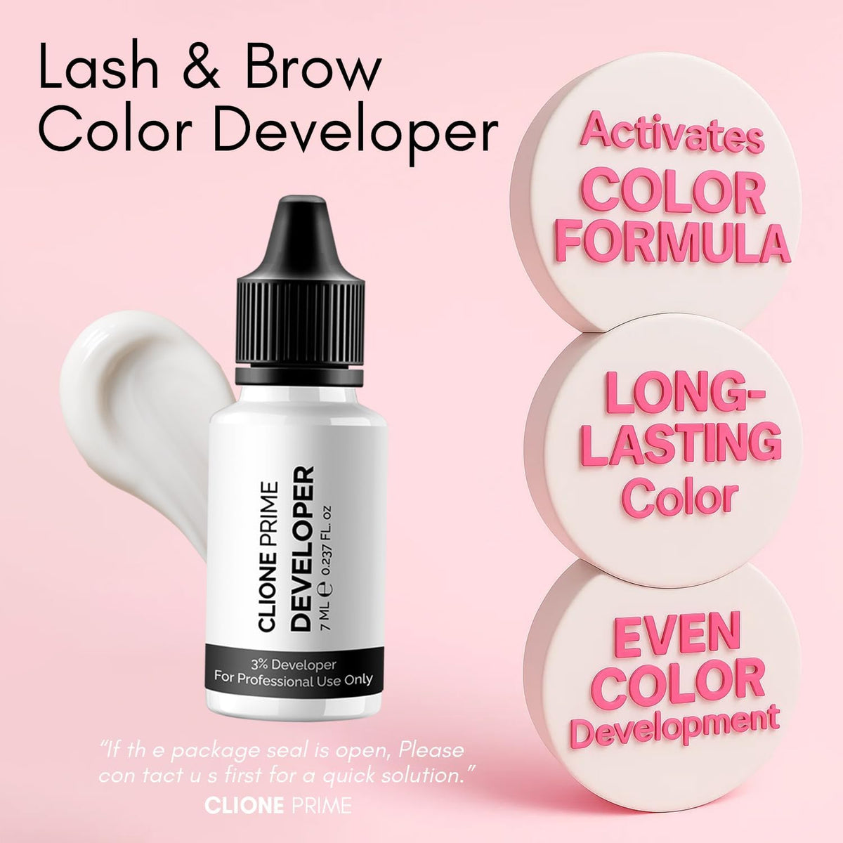 CLIONE PRIME application brush close-up showing precise control for accurate tinting
