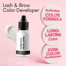 CLIONE PRIME application brush close-up showing precise control for accurate tinting