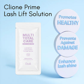 CLIONE PRIME before and after lashes highlighting visible lift