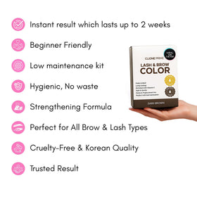 CLIONE PRIME brown color swatches demonstrating shade options for natural enhancement