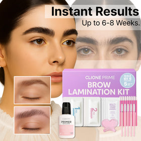 CLIONE PRIME serum close-up texture demonstrating gentle formula for smooth brow shaping