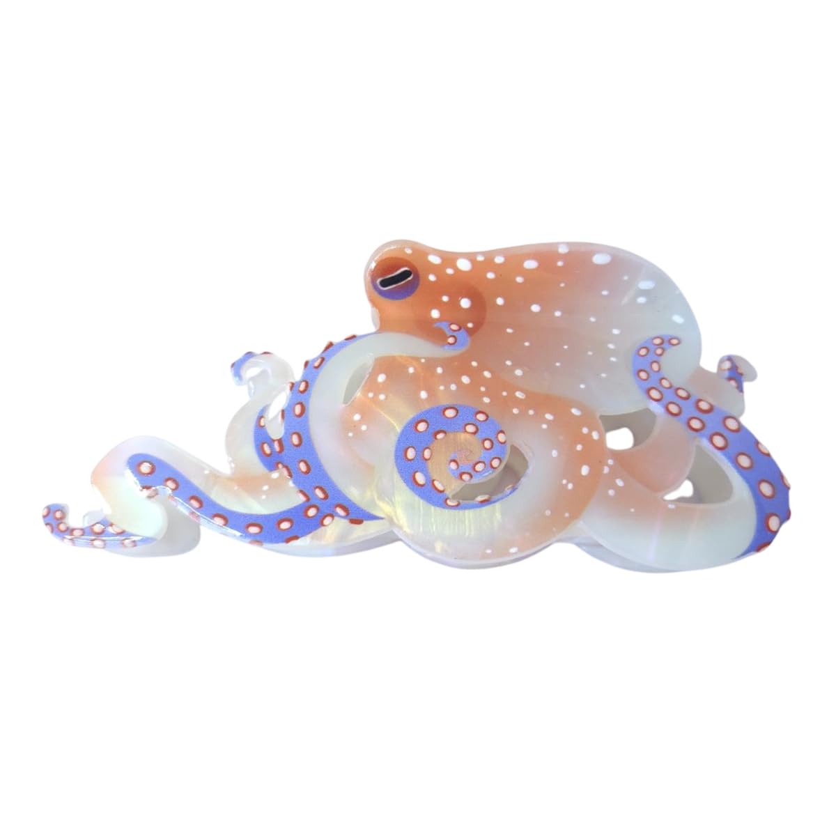 Clip Sugar pink octopus front view showing cute design and secure hold