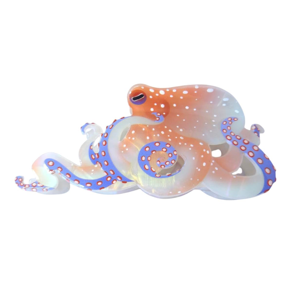 Clip Sugar pink octopus front view showing cute design and secure hold