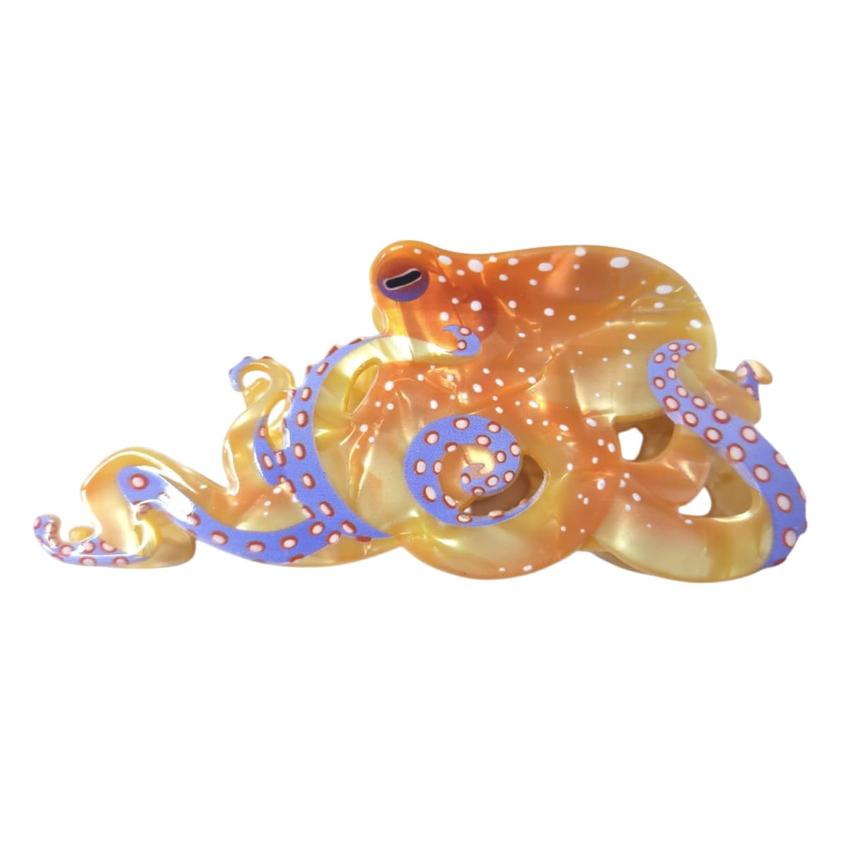 Clip Sugar octopus hair clip front view shows whimsical shape and secure hold