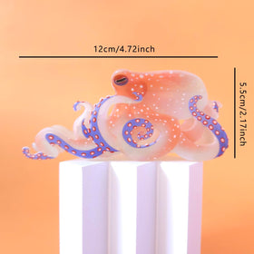 Clip Sugar octopus clip side profile highlighting acetate shine and curve