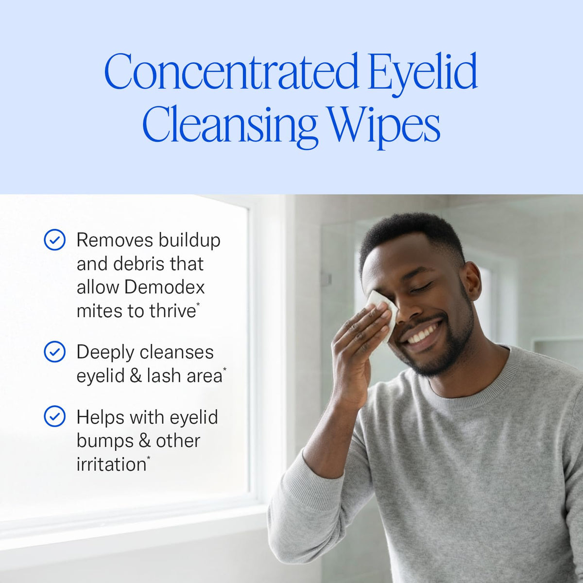 Cliradex close-up of wipe texture highlighting gentle cleansing action
