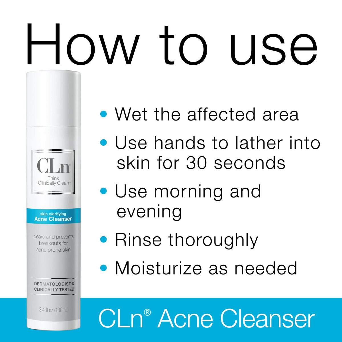 CLn gel texture on hand showing smooth, non-greasy application benefit