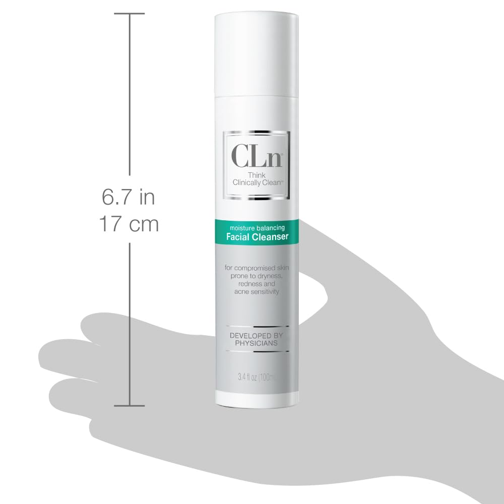 CLn in bathroom setting showing everyday gentle skincare routine