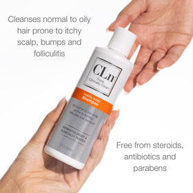 CLn used on beard before shaving to reduce razor bump irritation benefit