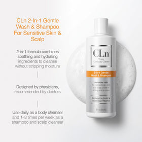 CLn 8 oz bottle next to everyday items showing compact travel benefit