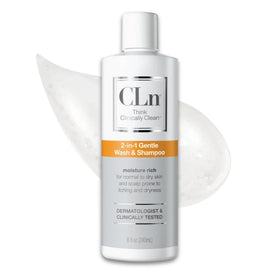 CLn bottle front packaging showing gentle scalp benefit
