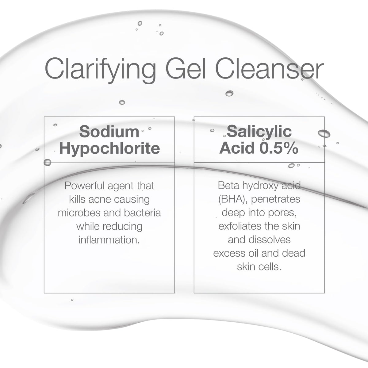 CLn label and ingredients view highlighting dermatologist-developed, safe formula