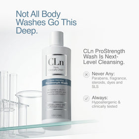 CLn gel texture detail highlighting smooth exfoliating gel for gentle cleansing